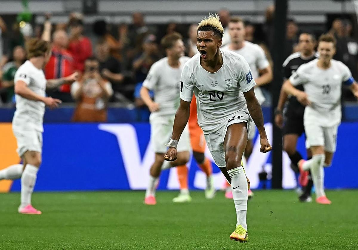Antonio Nusa celebra su gol ante Costa de Marfil en el Mundial 2026