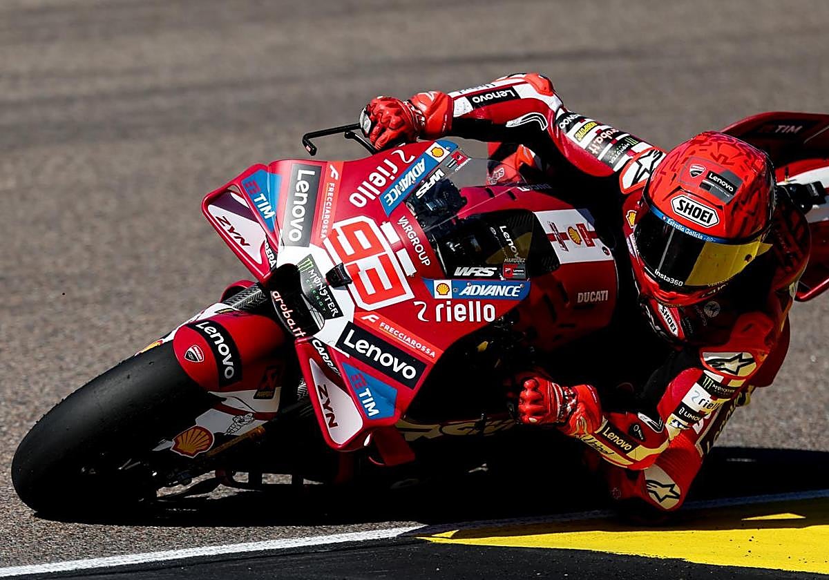Marc Márquez, en circuito de Sachsenring, Alemania.