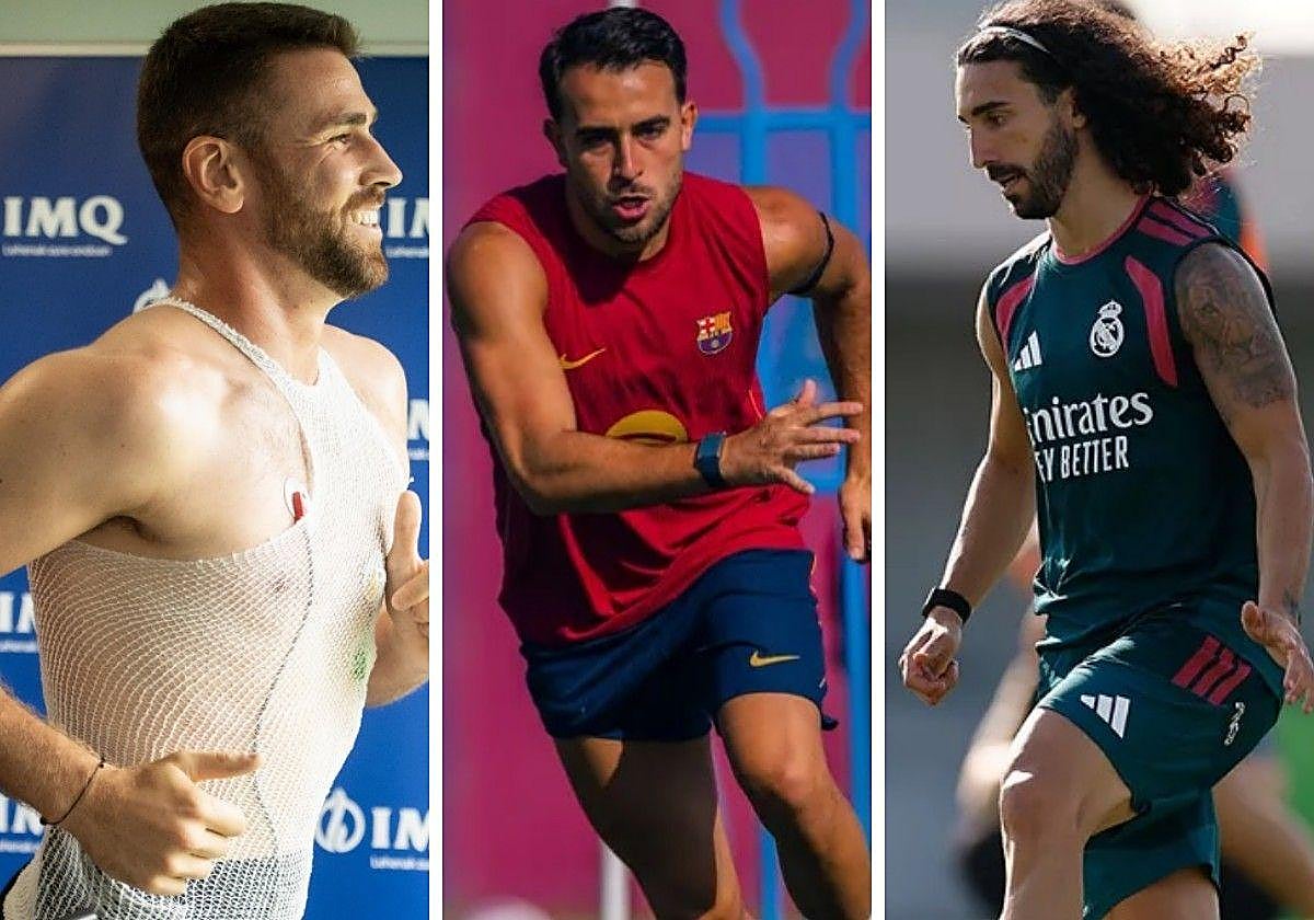 Unai Simón, Eric García y Marc Cucurella