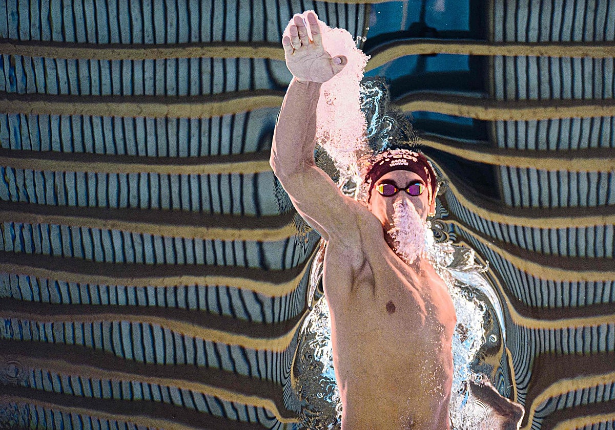 Luca Hoek, durante la final europea de los 100 metros estilo libre.