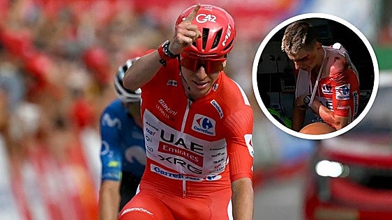 Pogacar vuelve a subirse a la bicicleta: «La clavícula y la cabeza están fuertes»