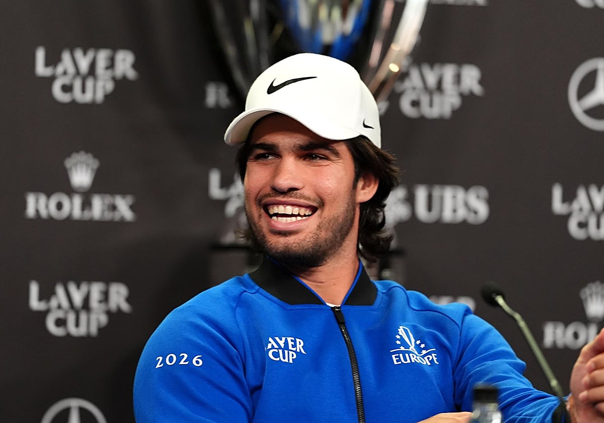 Carlos Alcaraz, durante la presentación de la Laver Cup.