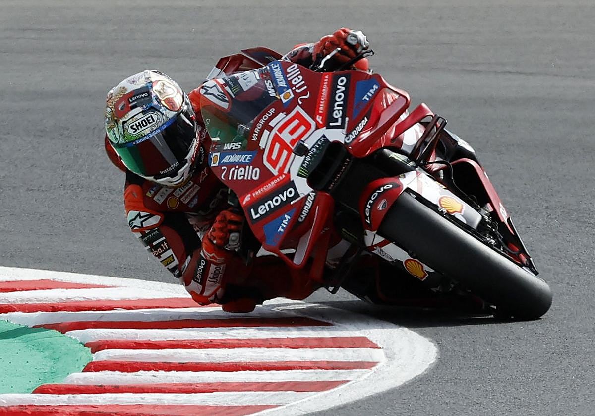 Marc Márquez rueda este domingo en el circuito de Motegi