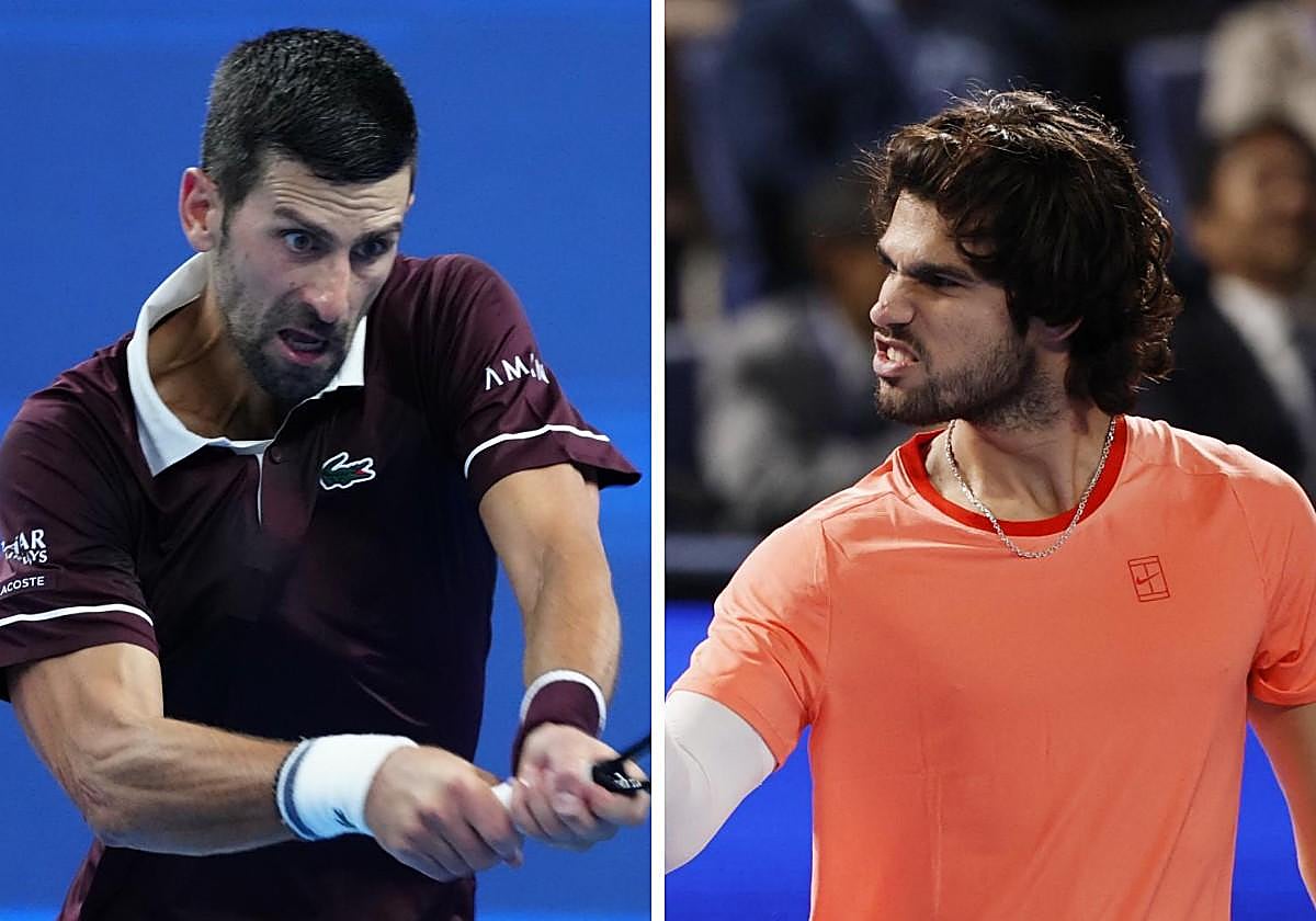 Novak Djokovic y Carlos Alcaraz.