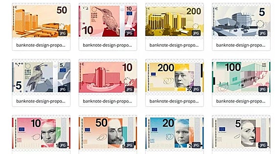 El BCE revela sus propuestas para los nuevos diseños de los billetes de euro