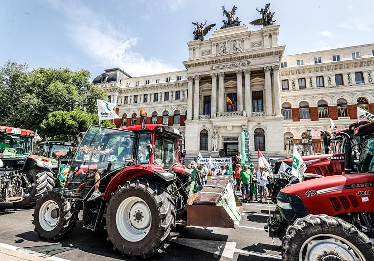 Imagen de la tractorada de 2024 en Madrid.