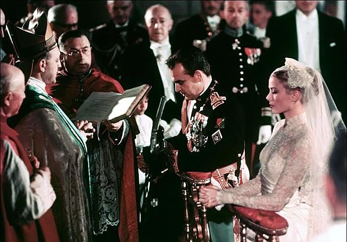 Boda del príncipe Rainiero III de Mónaco y la actriz Grace Kelly.