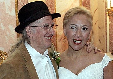 Juan Tamariz y Consuelo Lorgia, en su boda en Segovia