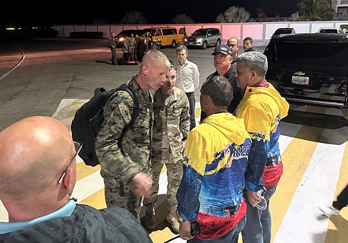 El responsable del despliegue de EE UU, Kevin J. Jarrard, a su llegada a Caracas.