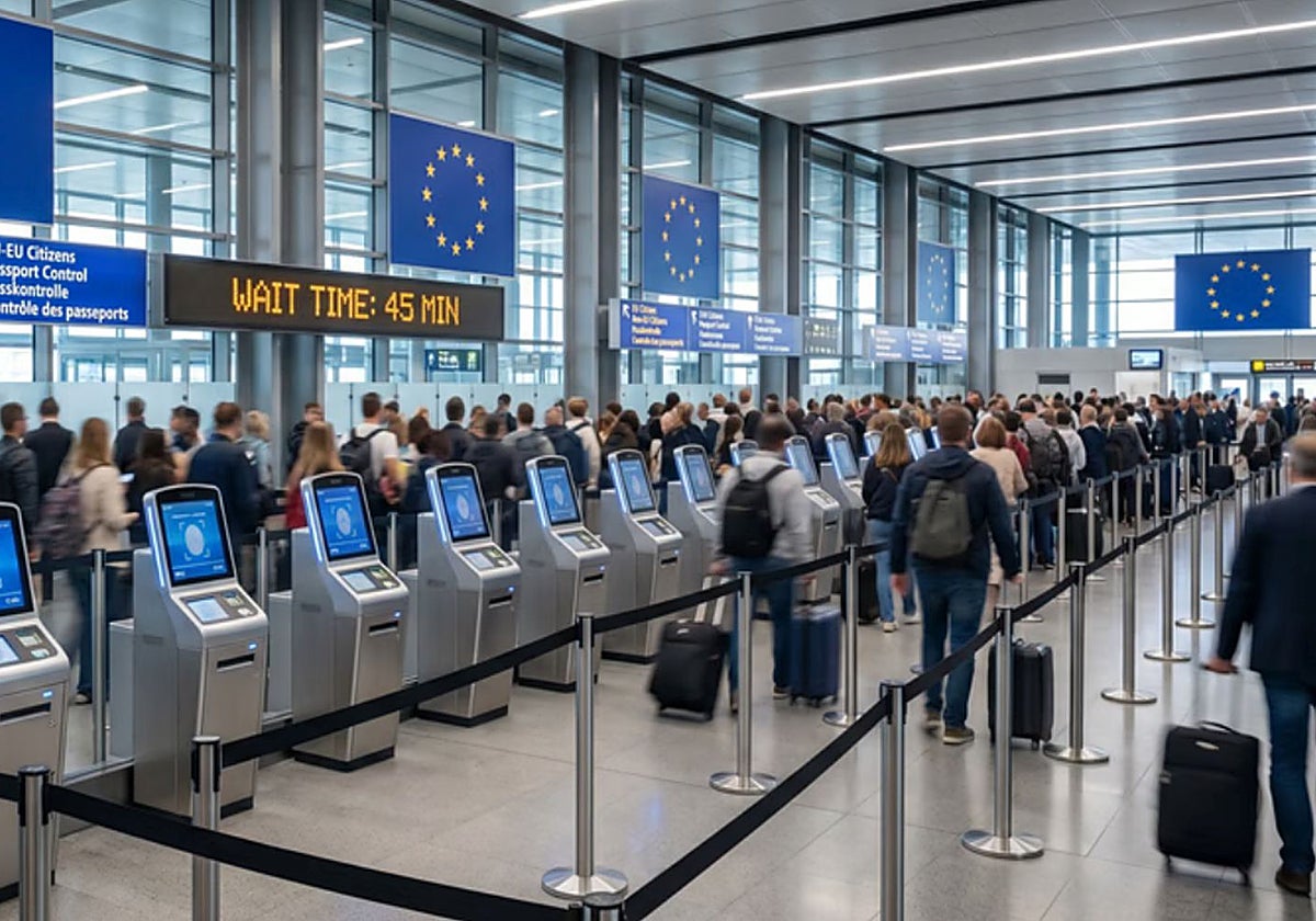 El caos aeroportuario que se avecina este verano: las aerolíneas exigen la retirada del nuevo control biométrico