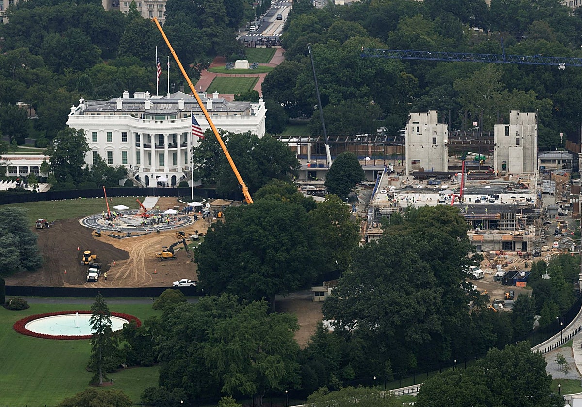Obras en la Casa Blanca.