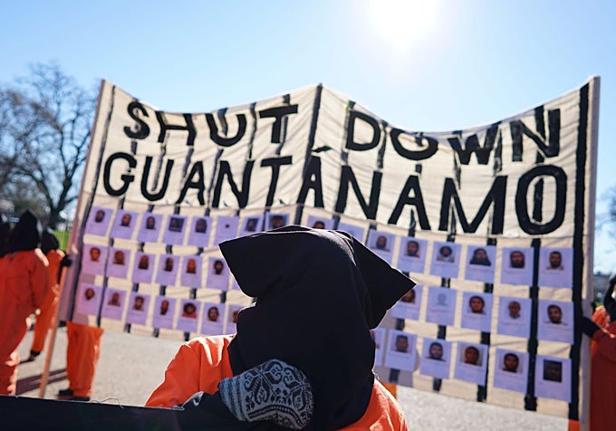 Una manifestación para exigir el cierre de Guantánamo en Washington.