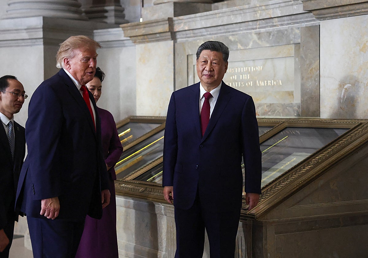Trump y Xi, durante la visita a los Archivos Nacionales de Estados Unidos.
