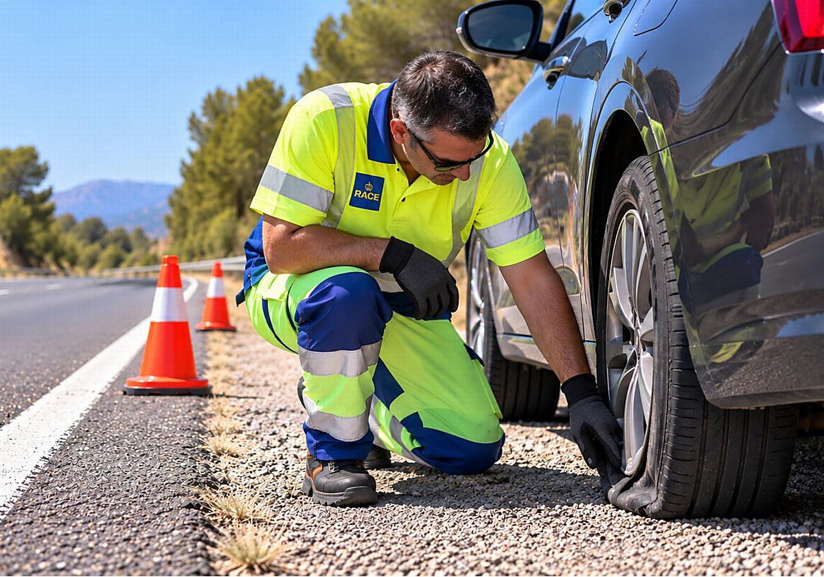 Los neumáticos disparan las averías en carretera durante el verano