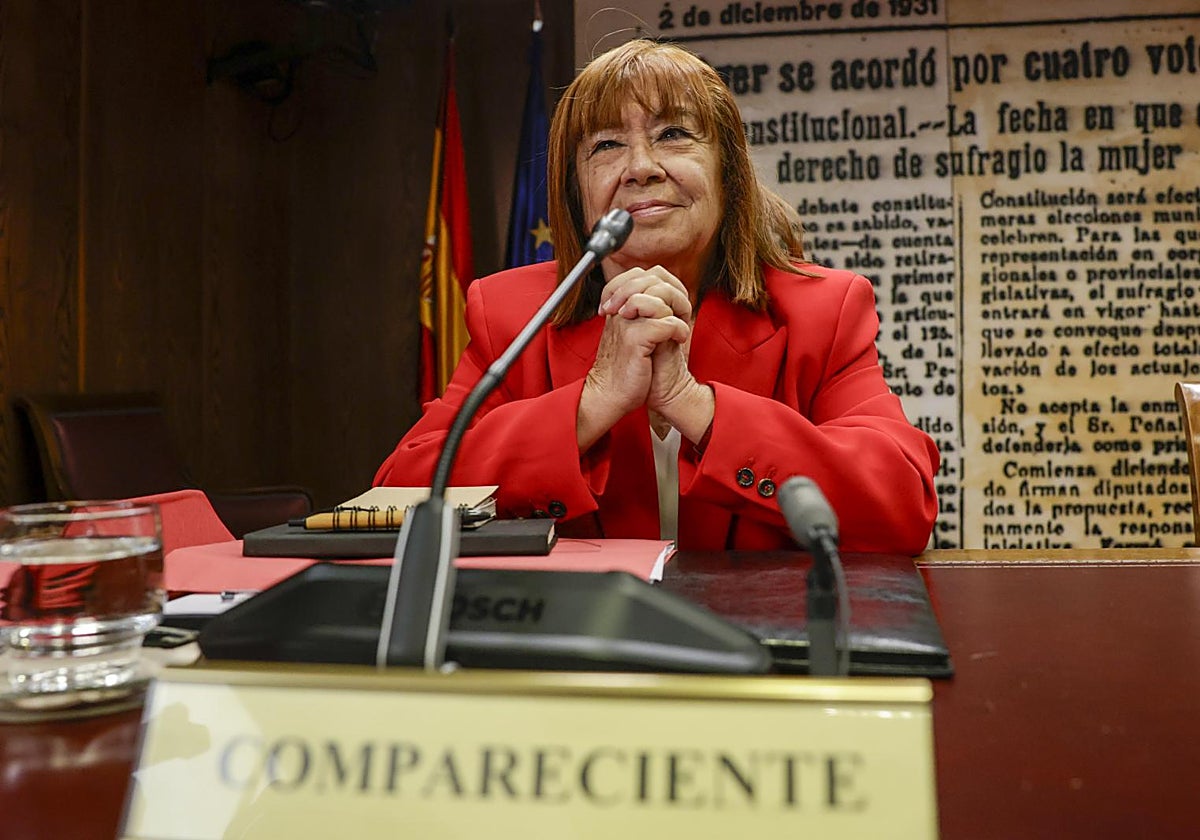 Cristina Narbona, presidenta del PSOE, en el Senado