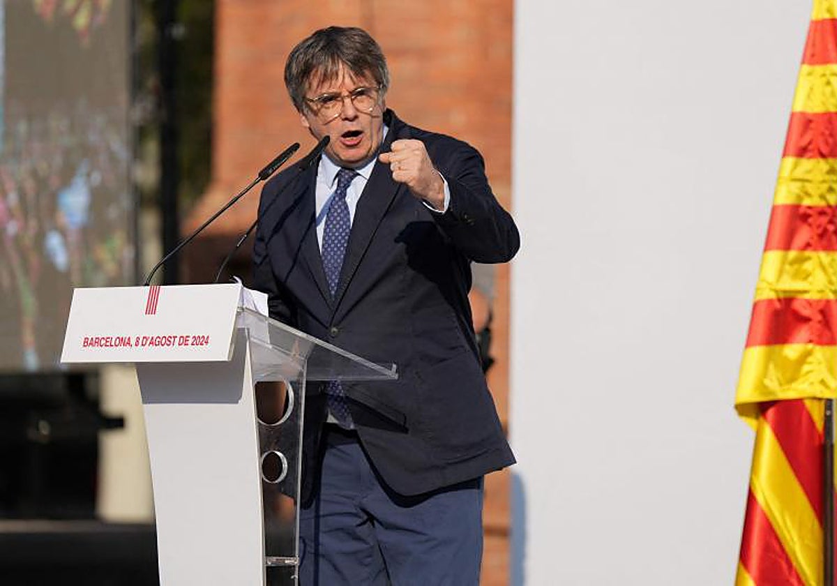 Puigdemont durante su visita a Barcelona en 2024