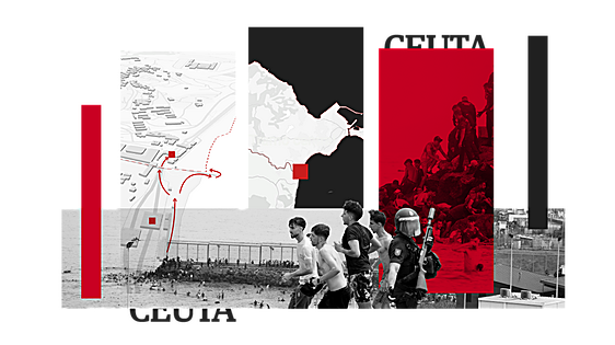 El conflicto fronterizo de Ceuta en mapas y gr&aacute;ficos