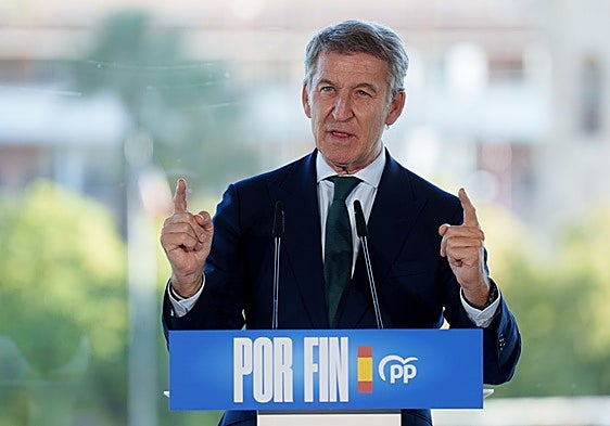 Feijóo en un acto en Sevilla esta semana.