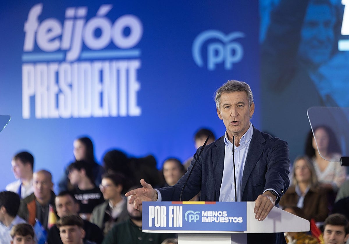El presidente del PP, Alberto Núñez Feijóo.