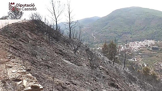 Levantan el confinamiento de los vecinos de Gátova por el incendio de Segorbe