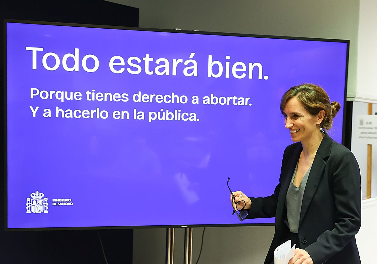 Mónica García, durante la presentación de la campaña.