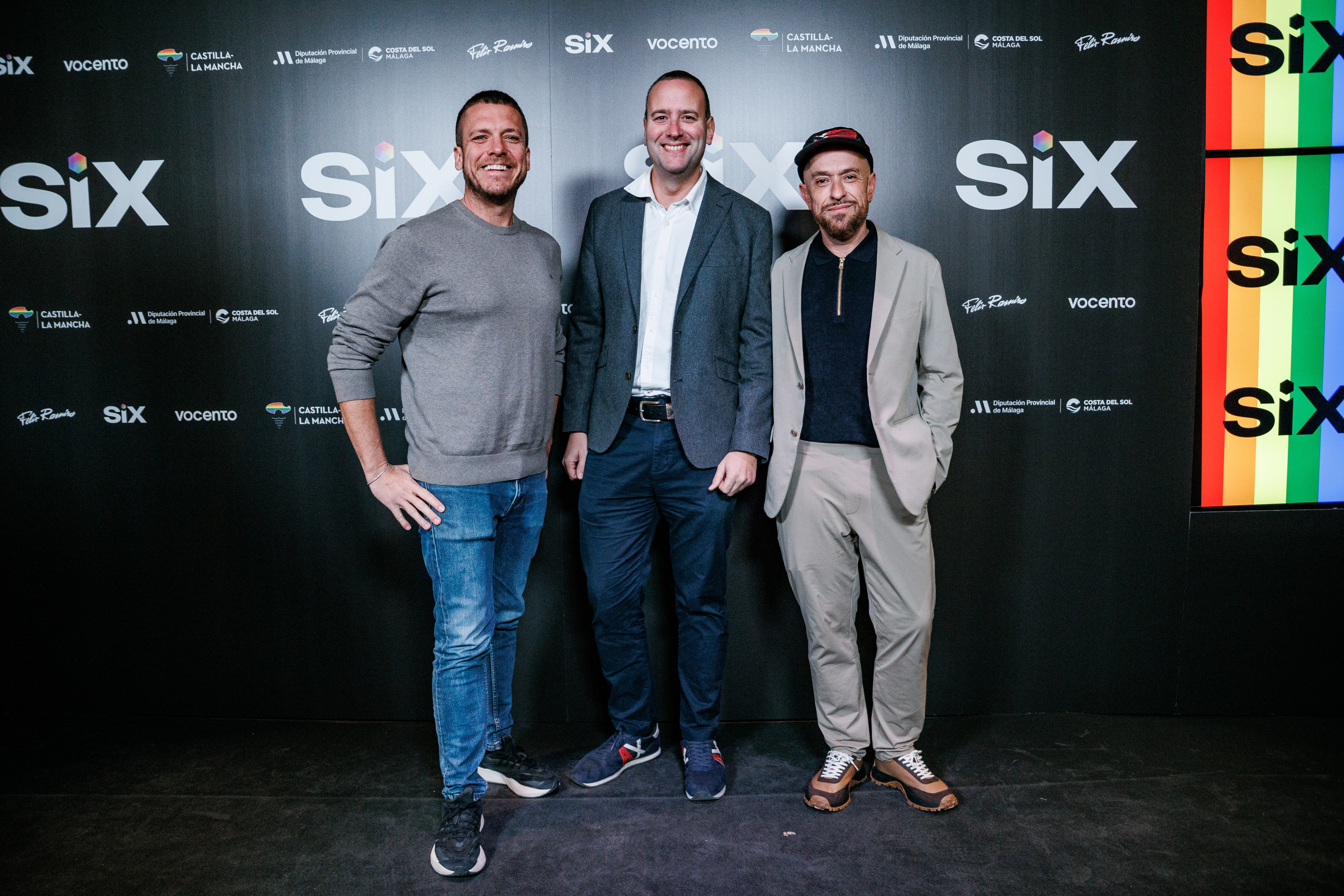 Javier Gasbas; Jorge Gallardo, director de Espejo Público; y Armando Gallego, productor de Séptima Media.