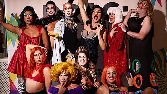 Las artistass que participaron en la gala drag de la FELGTBI+.