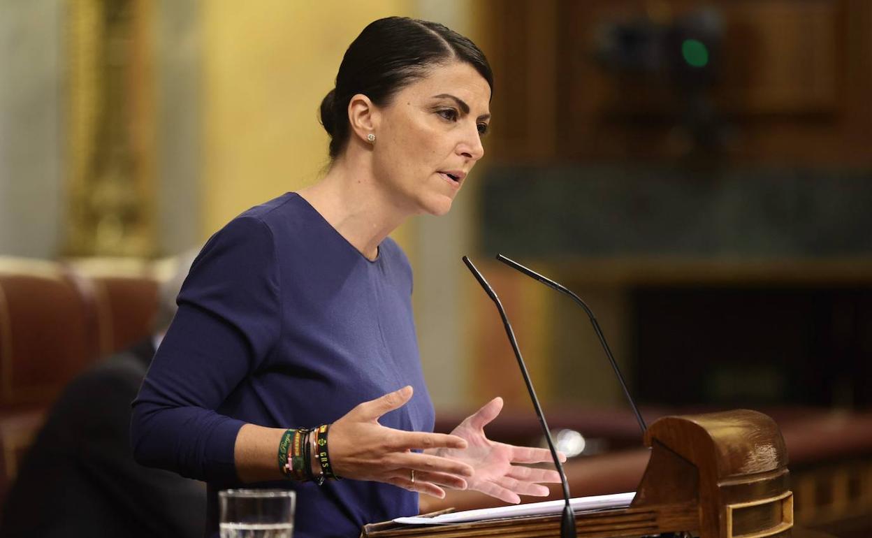 Macarena Olona, el pasado miércoles durante el pleno del Congreso de los Diputados.