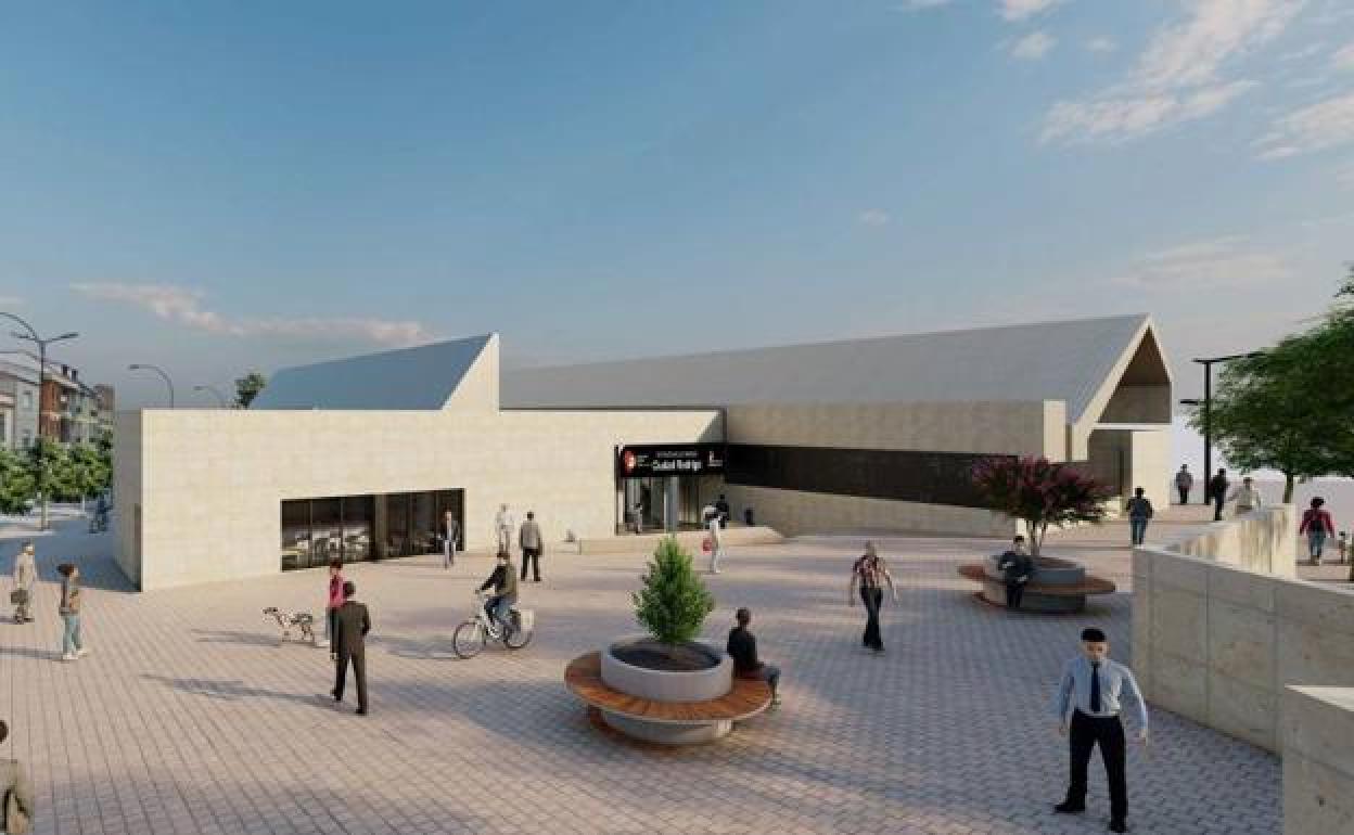 Recreación de las reformas que se realizarán en la estación de autobuses de Ciudad Rodrigo.