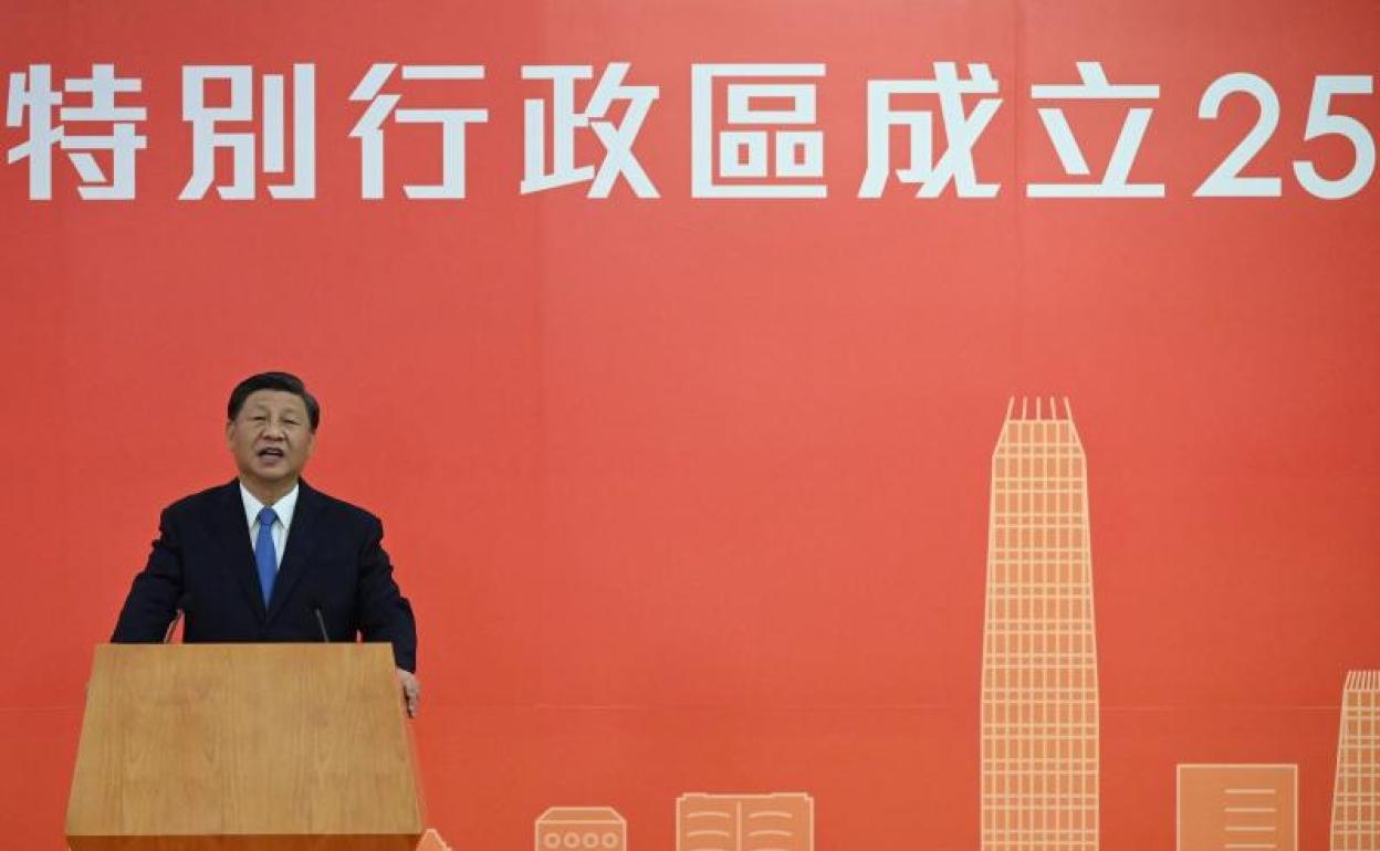 Xi Jinping ha inaugurado una estación de tren a su llegada a Hong Kong 