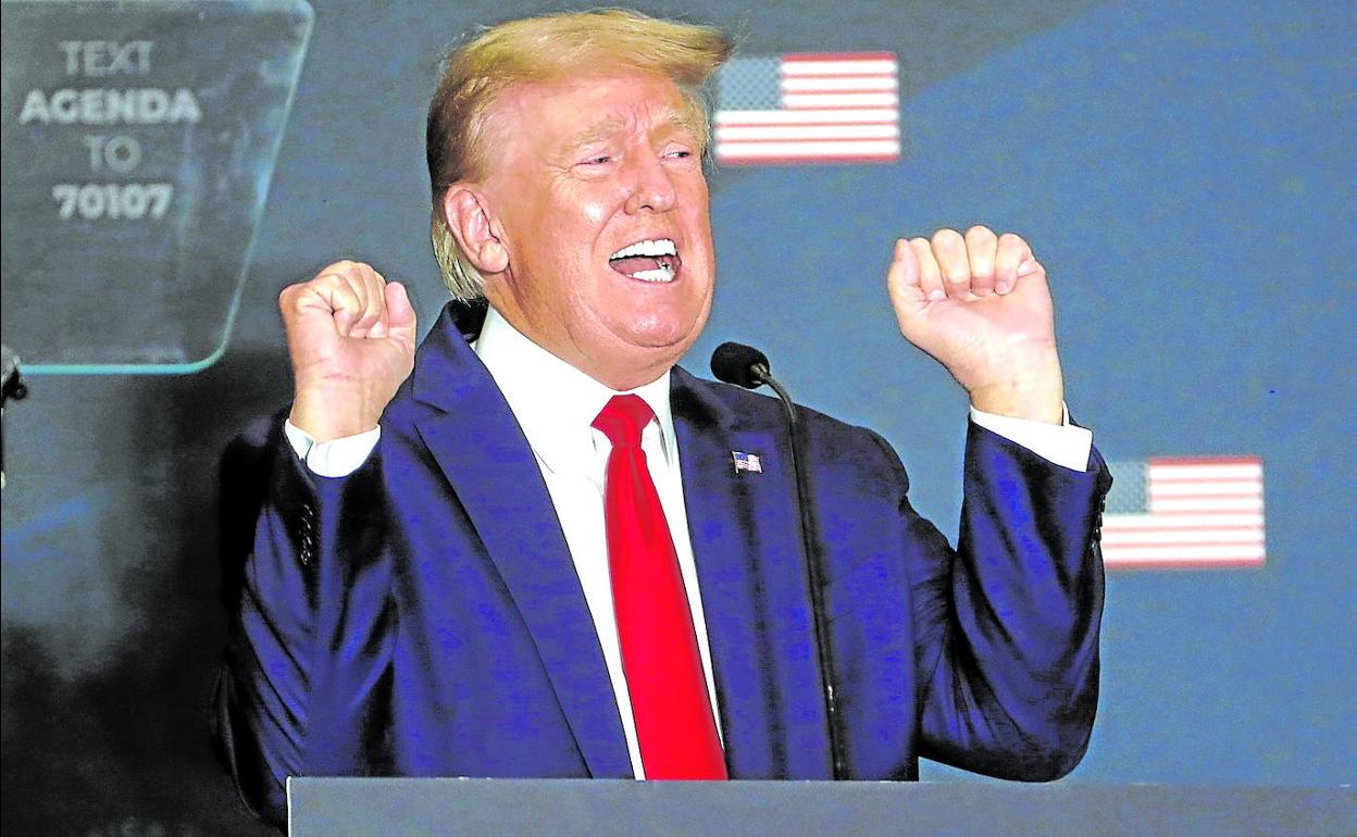 El expresidente de EE UU Donald Trump, el martes en un acto en Washington DC