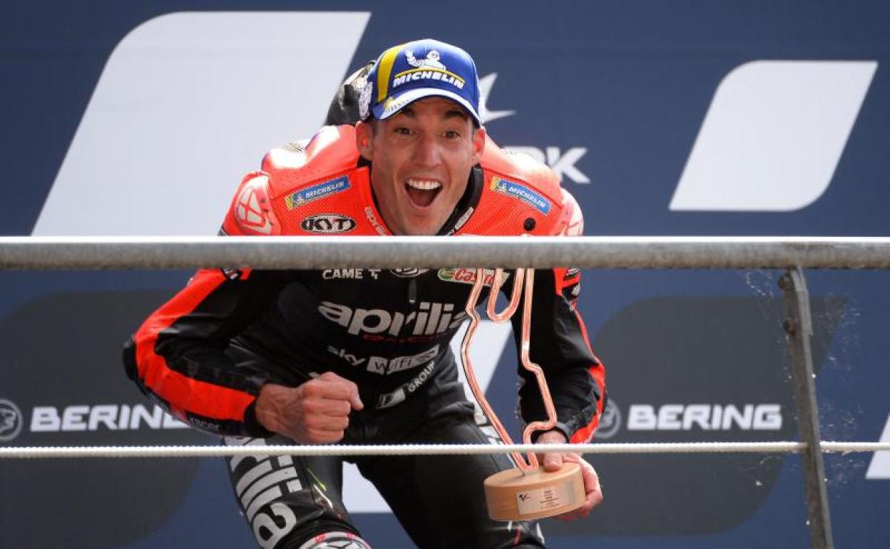 Aleix Espargaró, en el circuito de Le Mans. 