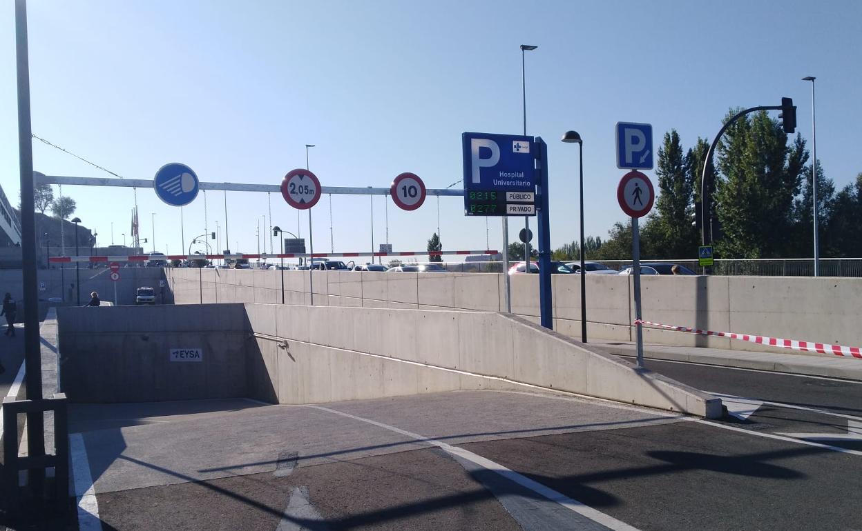 Imagen del parking construido del Nuevo Hospital. 