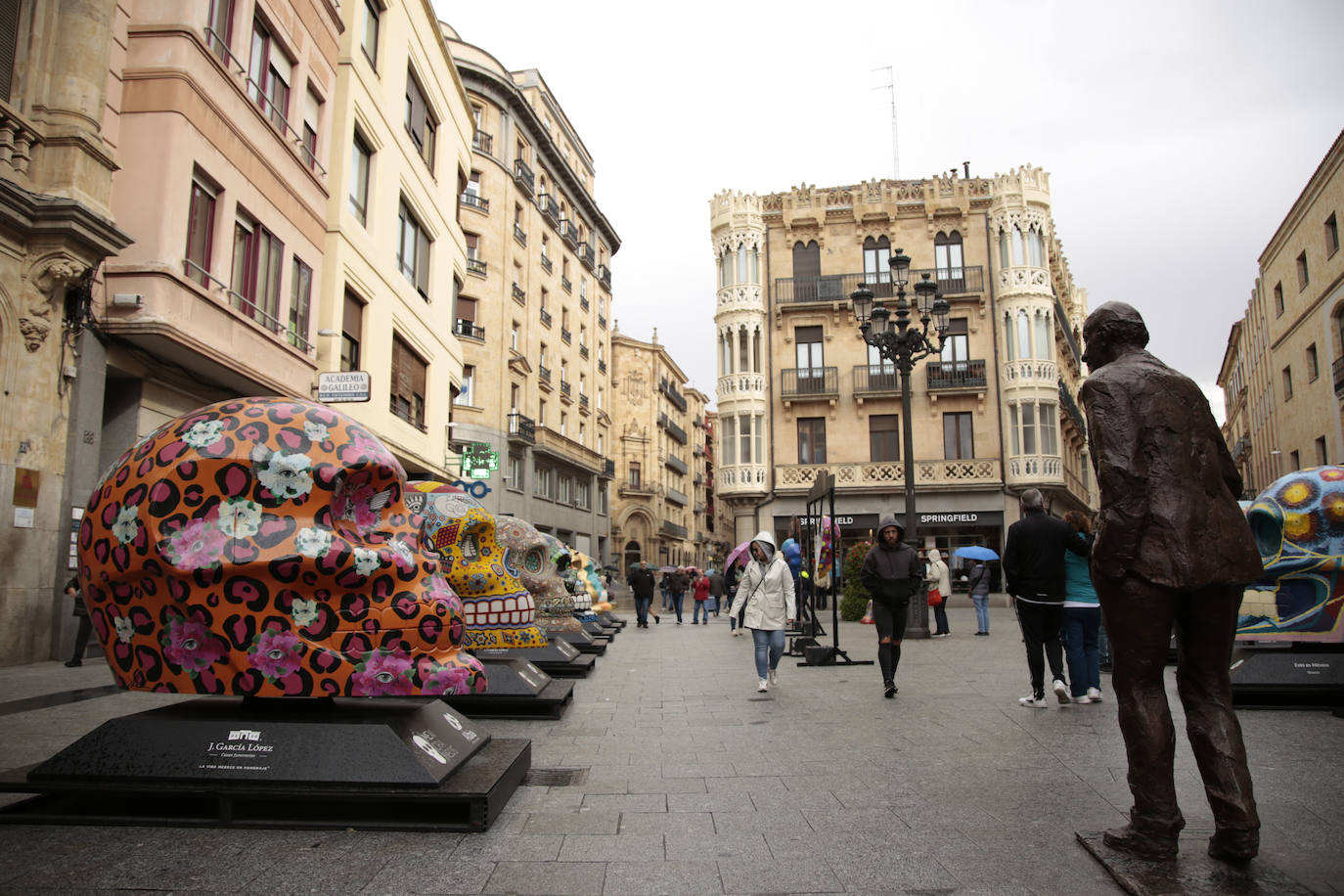 Fotos: Cráneos enormes se instalan en el centro de Salamanca