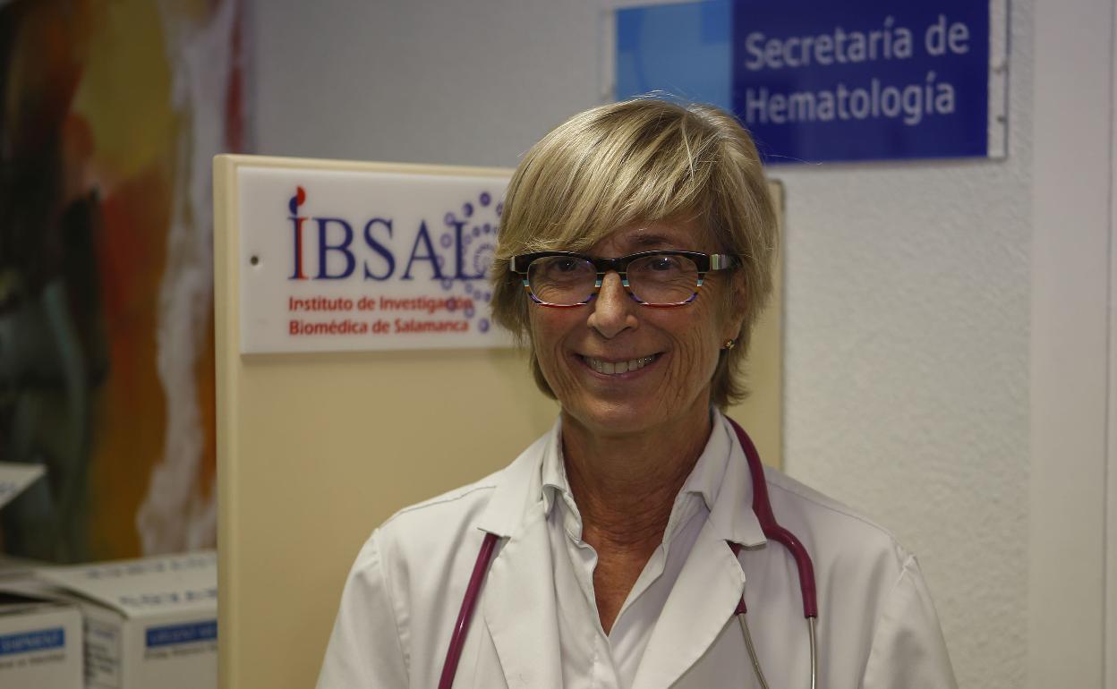 Dolores Caballero, en el hospital de Salamanca.