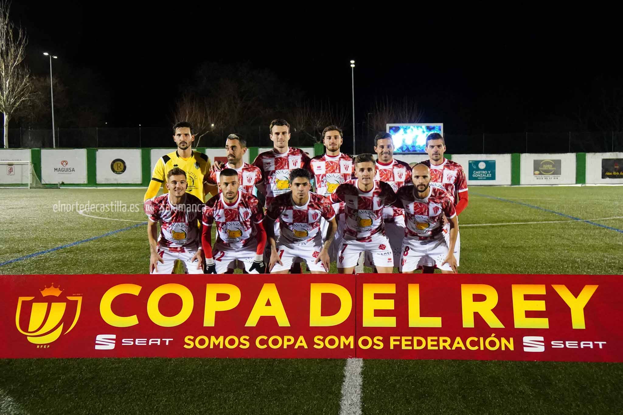 Once inicial del CD Guijuelo ante el Mallorca en 2020. 