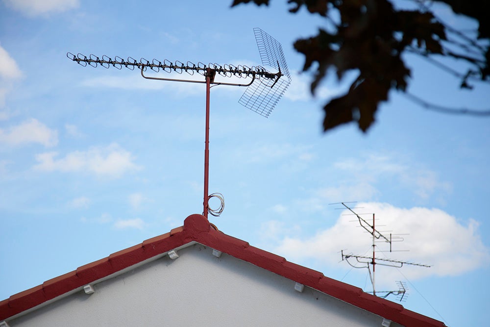 Antenas en las viviendas.