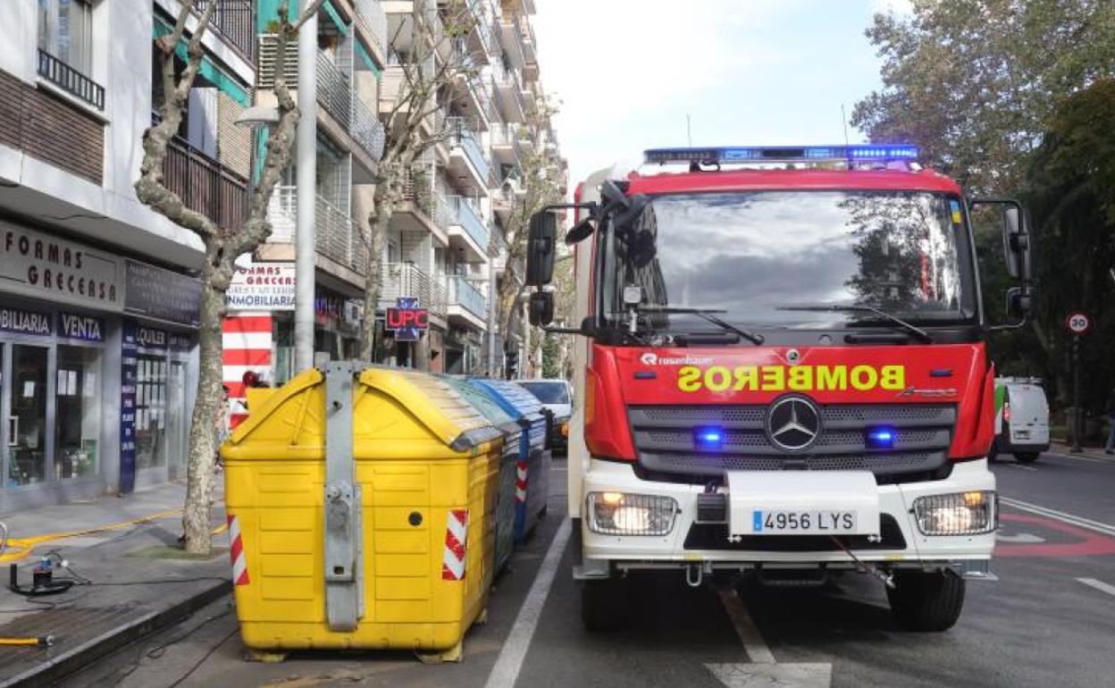 Imagen de un camión de bomberos de Salamanca en una operación anterior.