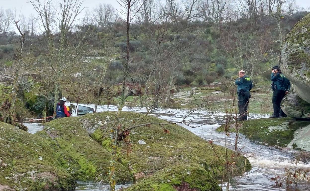 Lugar donde ha aparecido el vehículo del agente ambiental fallecido. 