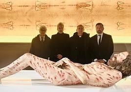 Andrea Tornielli, Álvaro Blanco, Mons. José Luis Retana (Obispo de Salamanca) y Francisco Moya en la clausura de The Mistery Man.