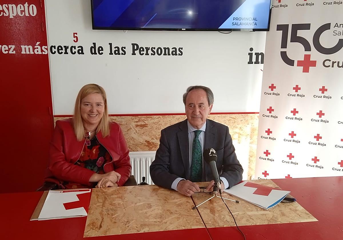 Maribel Campo y Jesús Juanes, durante la rueda de prensa.