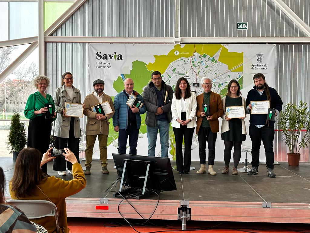 Un momento de la entrega de premios de Savia, la red verde de Salamanca.