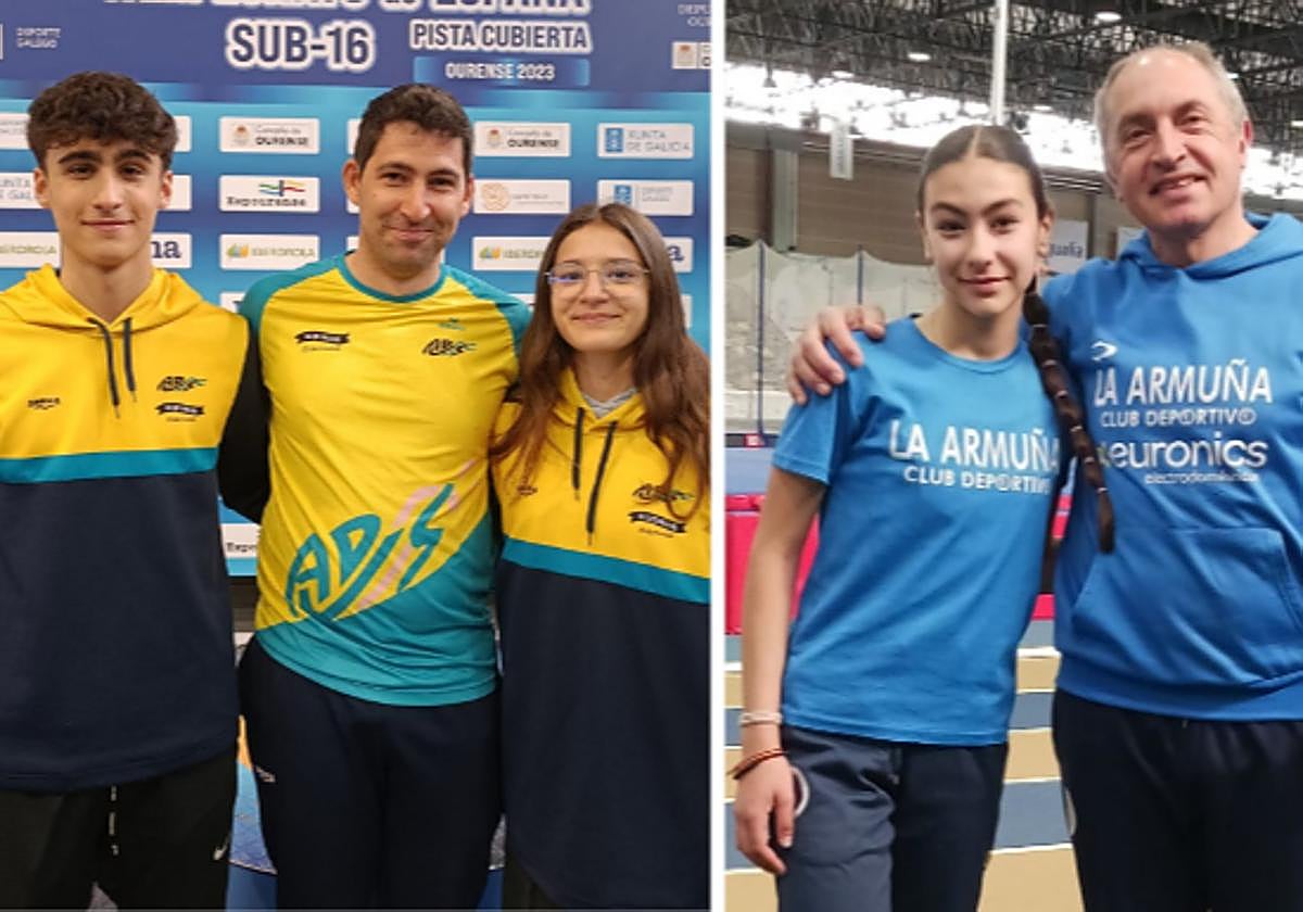 Rubén Igea y Sofía García junto a Alberto Sánchez Seisdedos, y Julia Corredera Hernández con Ramiro Morán.