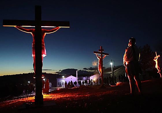 Un instante de la representación.