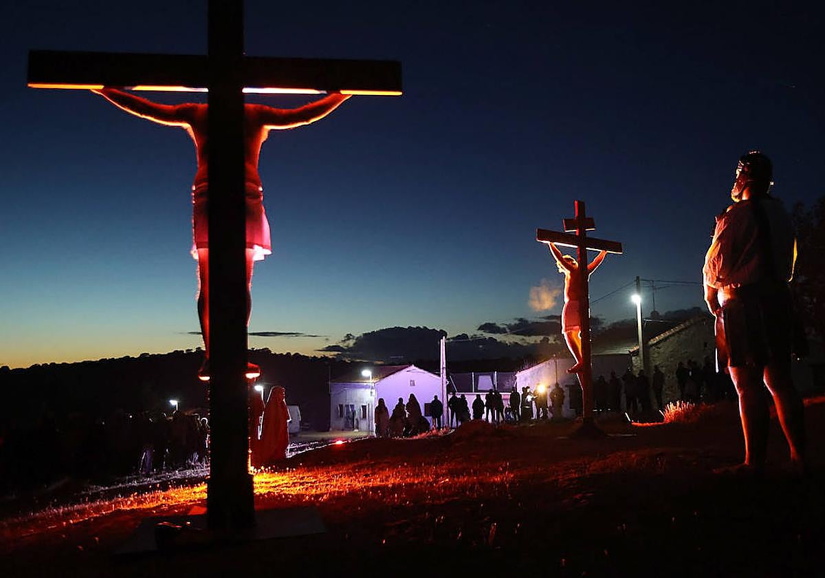 Un instante de la representación.