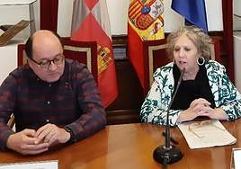 La subdelegada del Gobierno, Encarnación Pérez, junto al presidente de la Fundación Inés Luna Terrero, Manuel Muñoz.