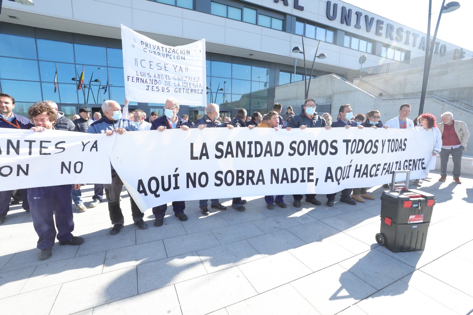 Concentración de los trabajadores de mantenimiento contra la privatización