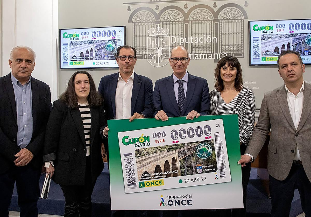 Presentación del Cupón Diario de la Once dedicado al Camino de Hierro de La Fregeneda.