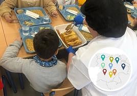 Comedor escolar y mapa de precios.