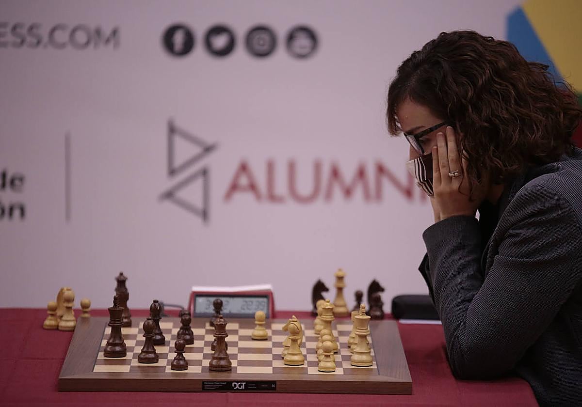 Partida de ajedrez en una edición pasada del festival 'Salamanca, cuna del ajedrez moderno'.